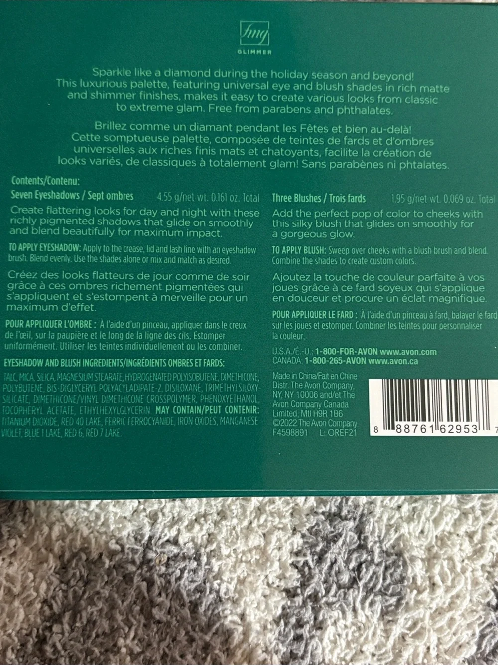 Avon Glimmer Diamond Eyeshadow Palette in Emerald Green Jewel Case